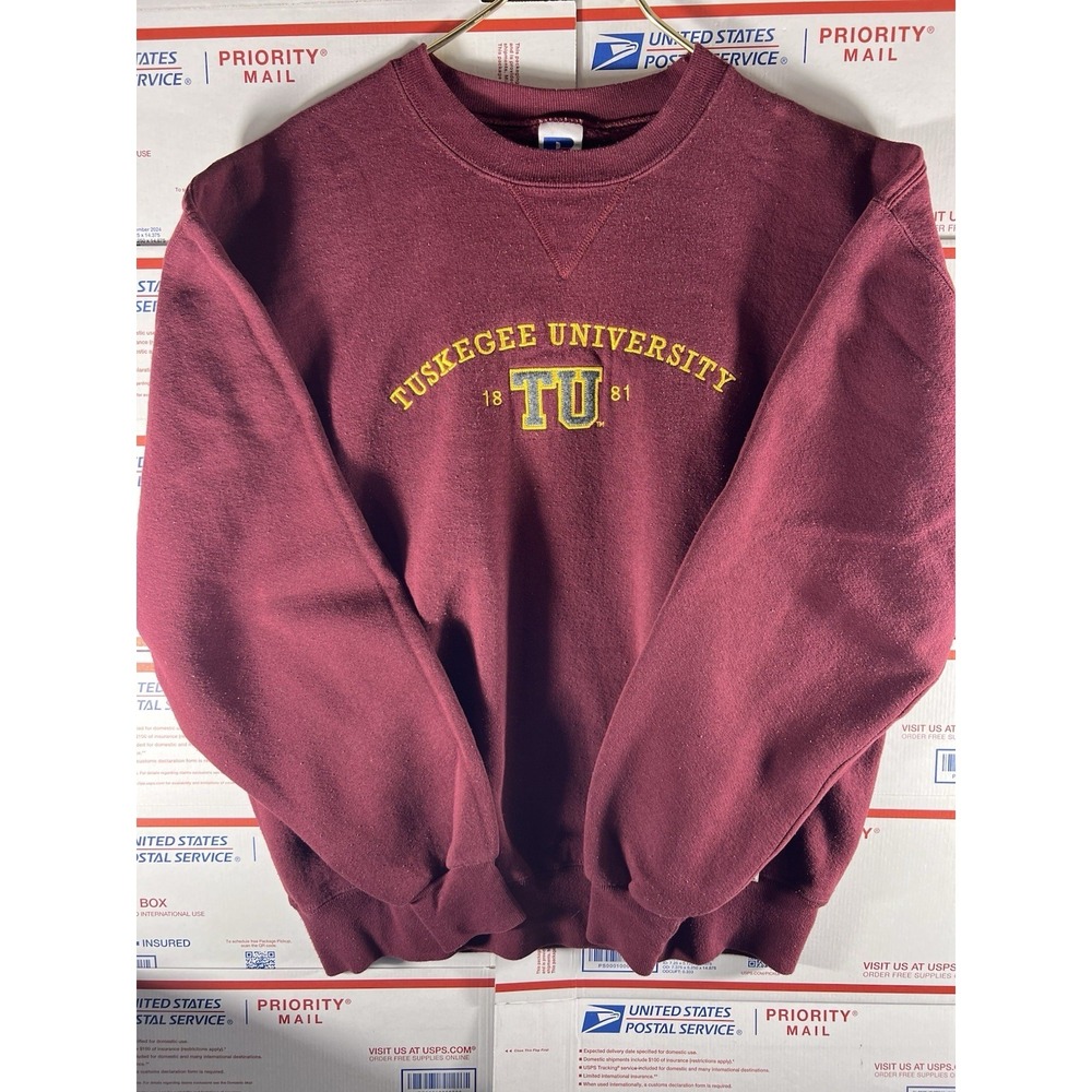 Vintage RUSSELL Tuskegee University Crewneck‎ Sweatshirt Men's Large Y2K HBCU